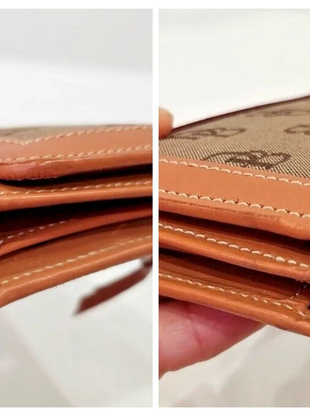 Dooney & Bourke Brown Canvas Wallet with Tan Leather Trim
